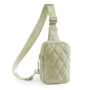 Quilted Puffer Sling Bag for Women Small Backpack Crossbody Chest Bag Fanny🤎